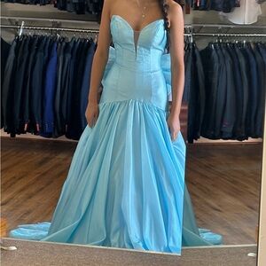 Rachel Allan drop waist ballgown.